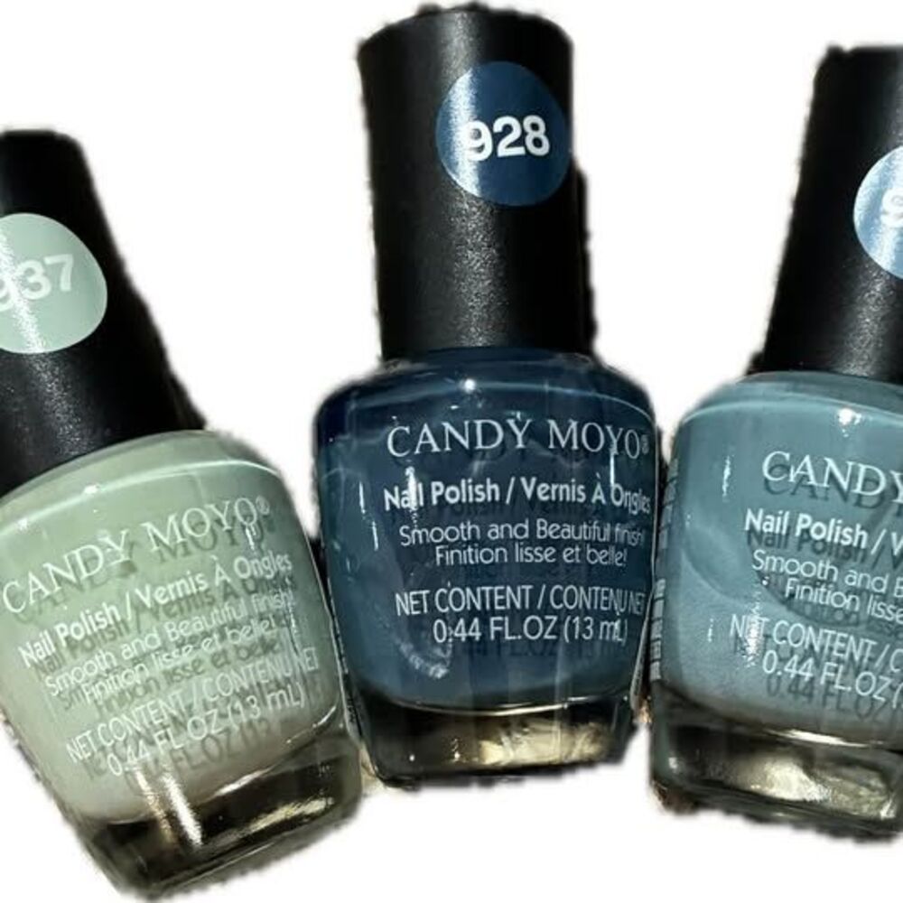Candy Moyo Nail Polish Set - 3 Green/Blue Shades (937, 928, 915) - NEW